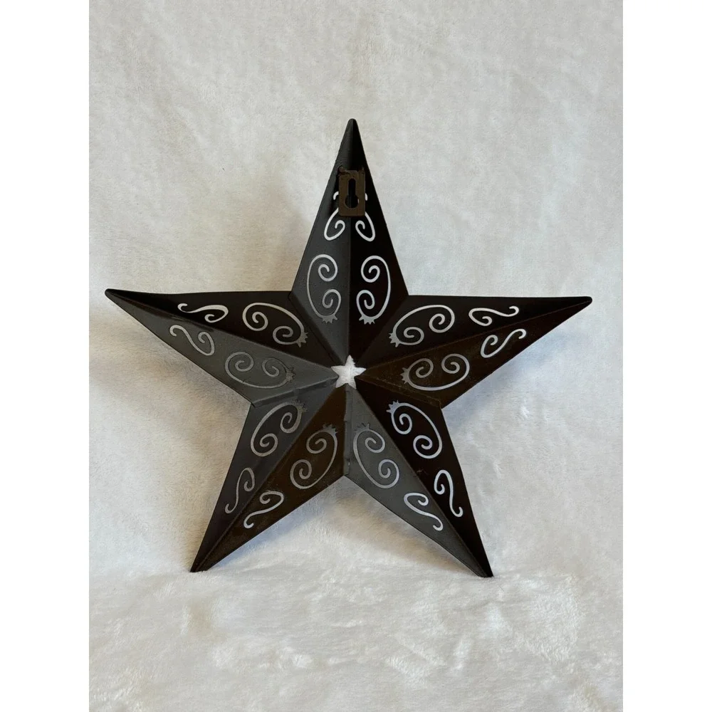 Rustic Metal Barn Star Wall Decor Large‎ Brown Southwestern Country Home Accent